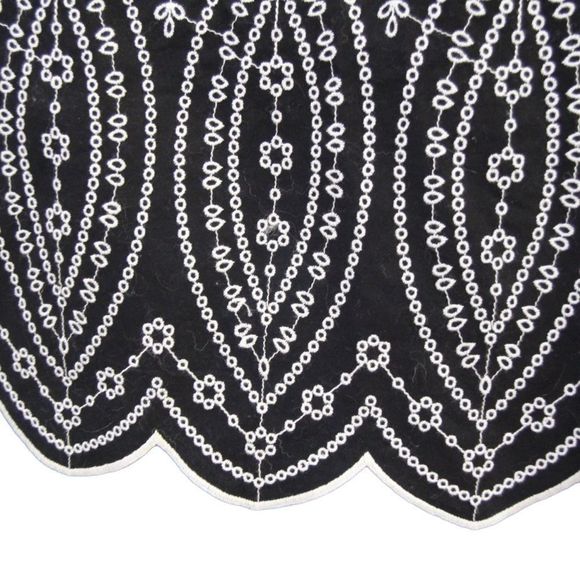 NWT LOFT black and white scalloped high waist skirt - Picture 8 of 8